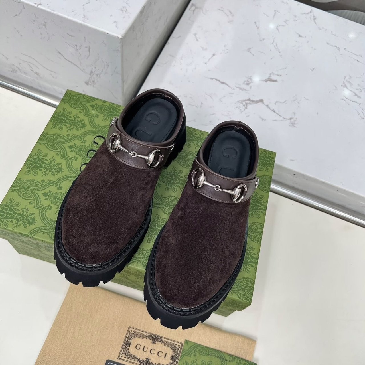 Gvc*1 Women Mule With Horsebit Dark Brown 835829 Aae3R 2042