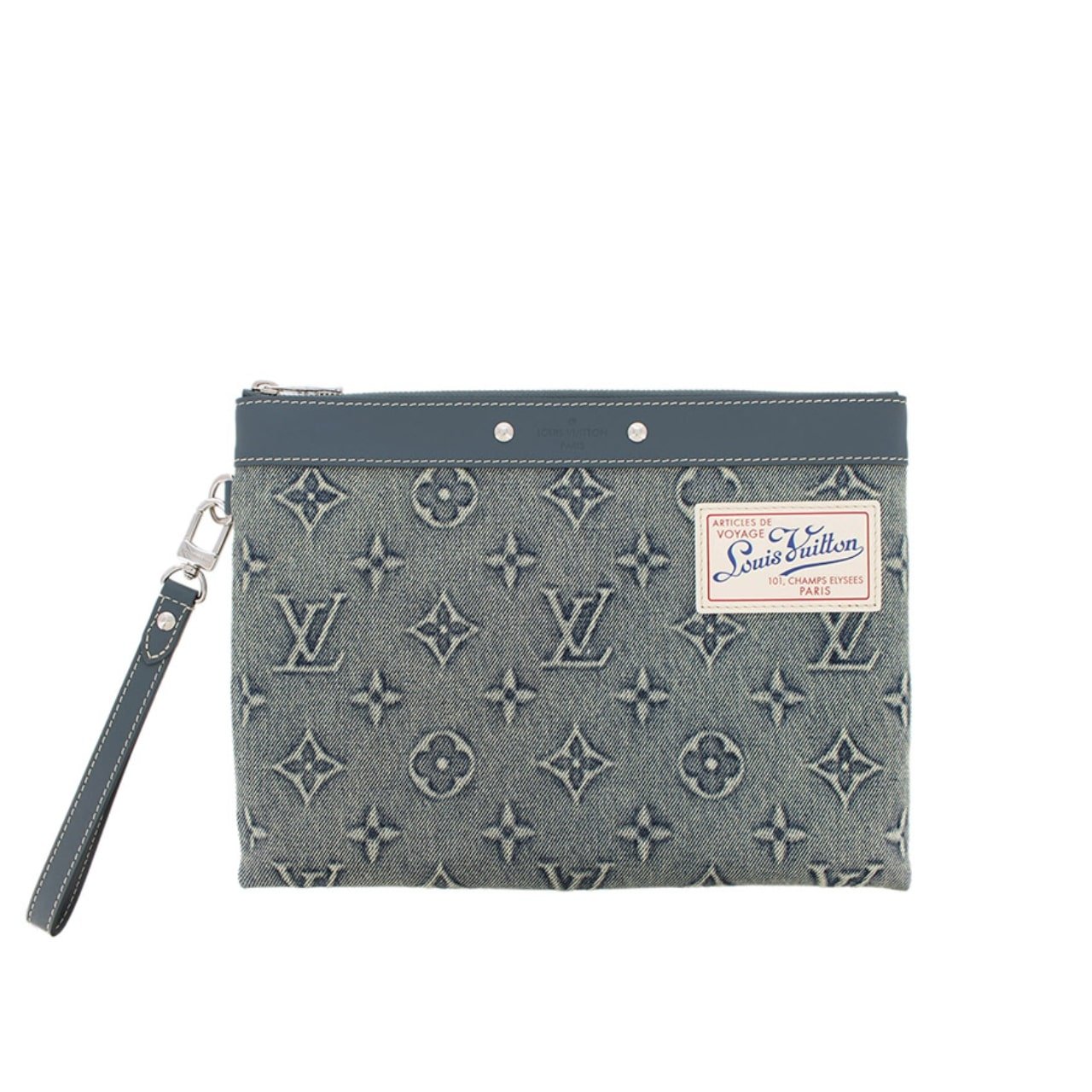 L0vis Vvtt0n Pochette To Go Monogram Washed Denim 27Cm M82313