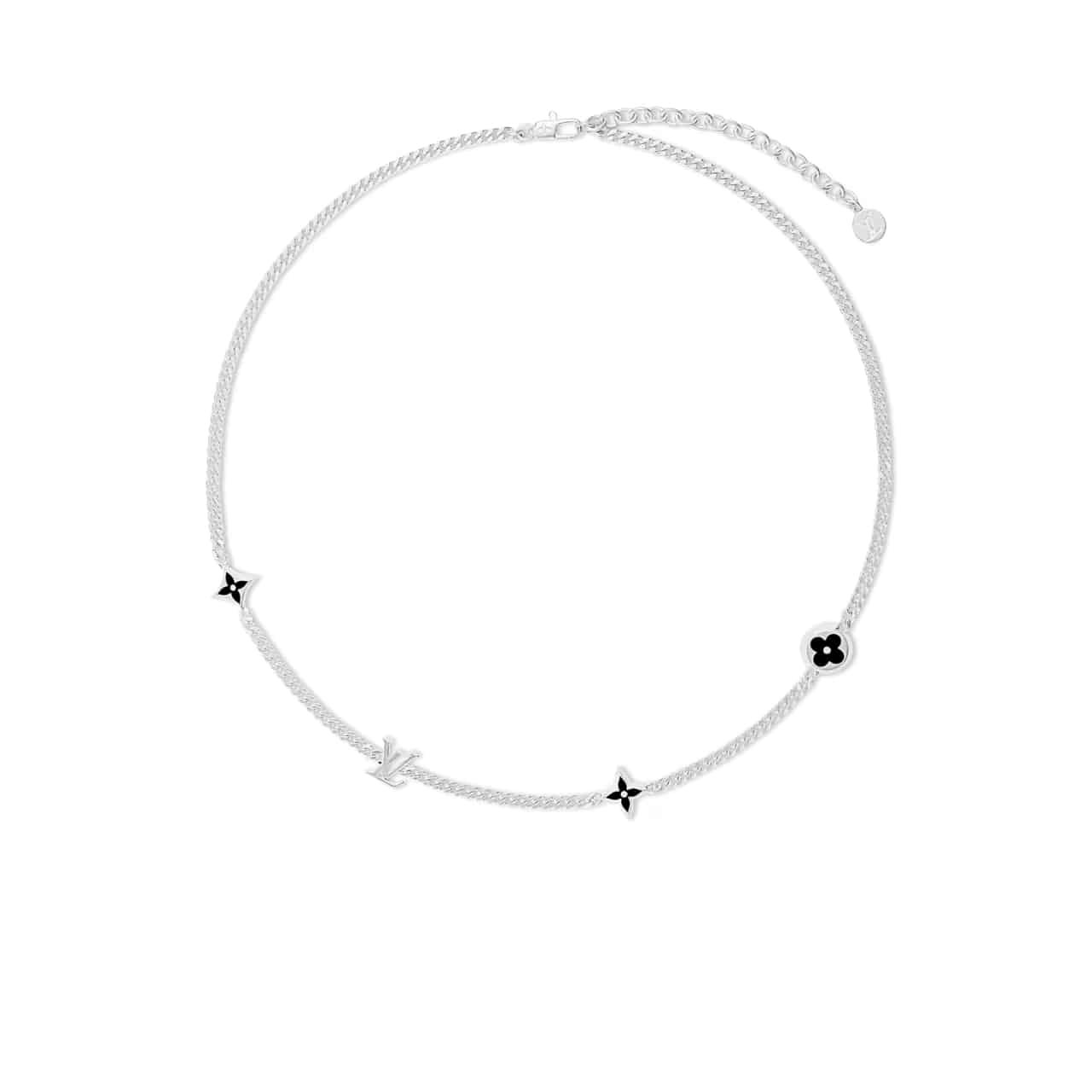 L0vis Vvtt0n Lv Spike Charms Necklace Silver M01717