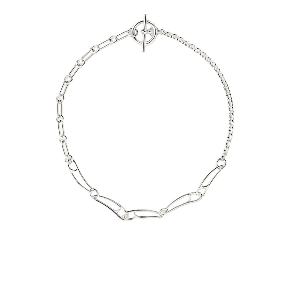 H**me5 Chaine Dancre Punk Necklace Silver H121205B 00Sh