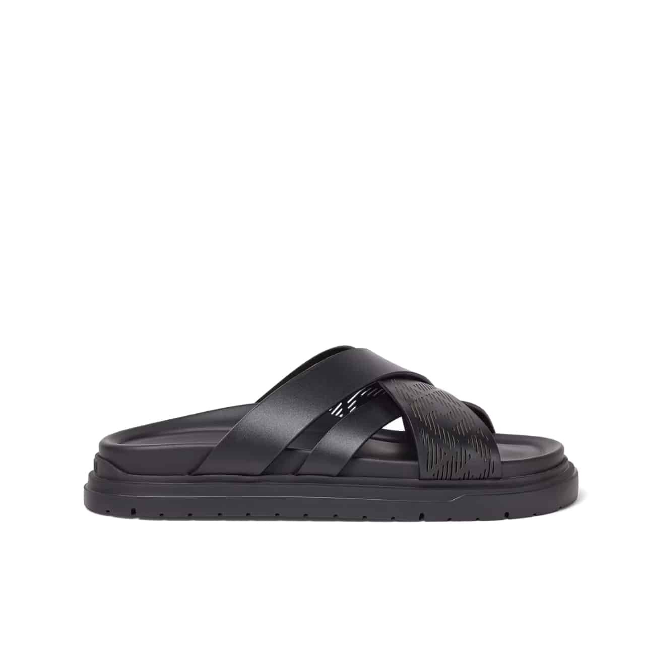 F**di Black Leather Slides 7X1770Aridf0Abb