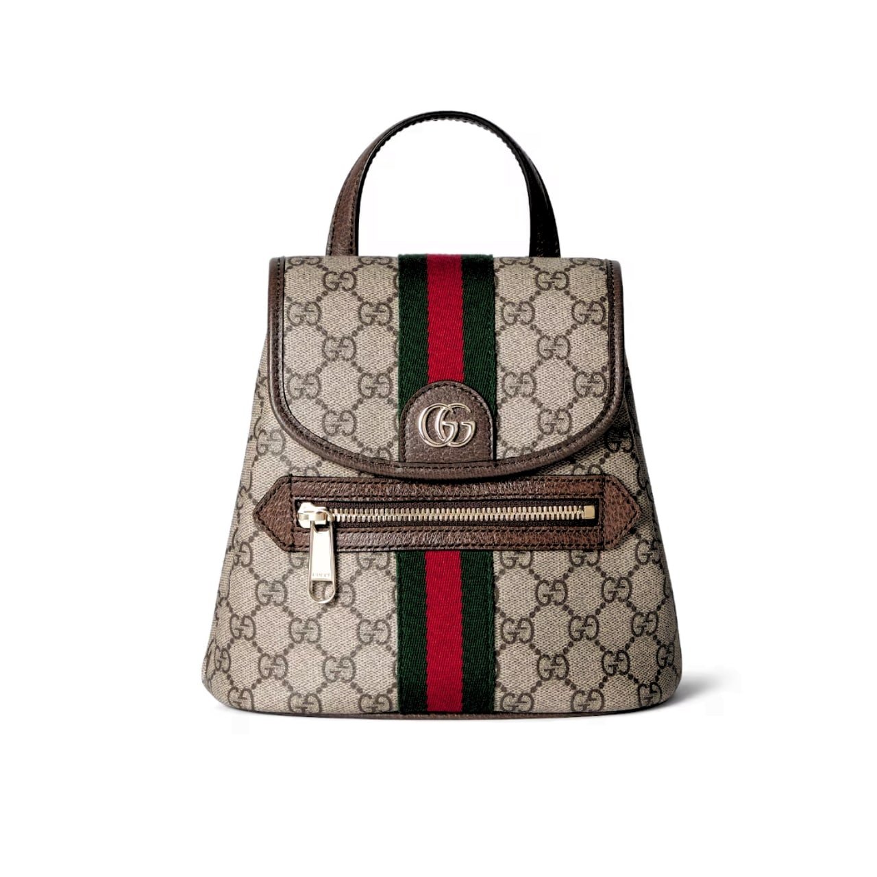 Gvc*1 Ophidia Small Backpack Beige And Dark Brown 20Cm 836854 Fae0J 9867
