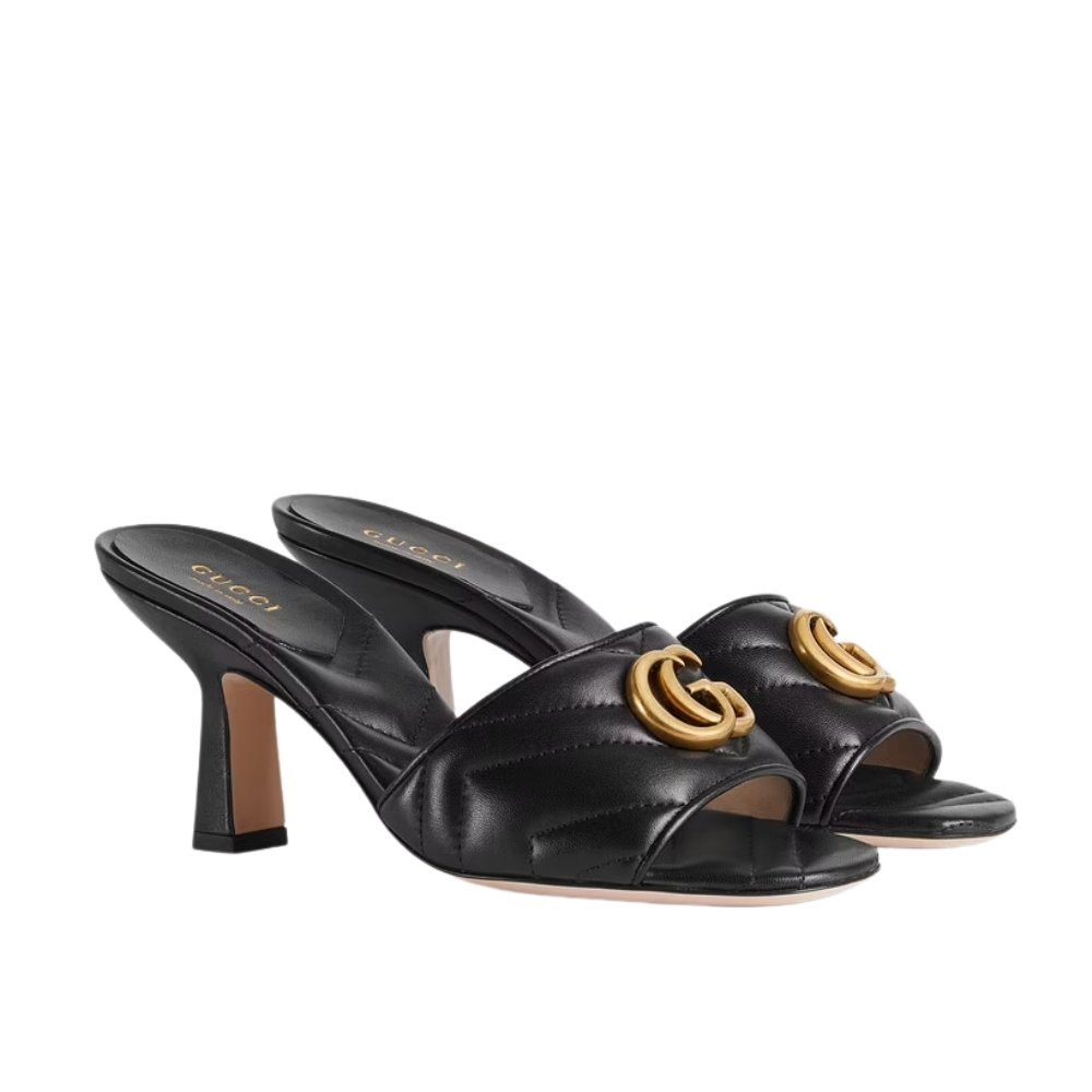 Gvc*1 Marmont Double G Slide Sandal Black 674839 Bko00 1000