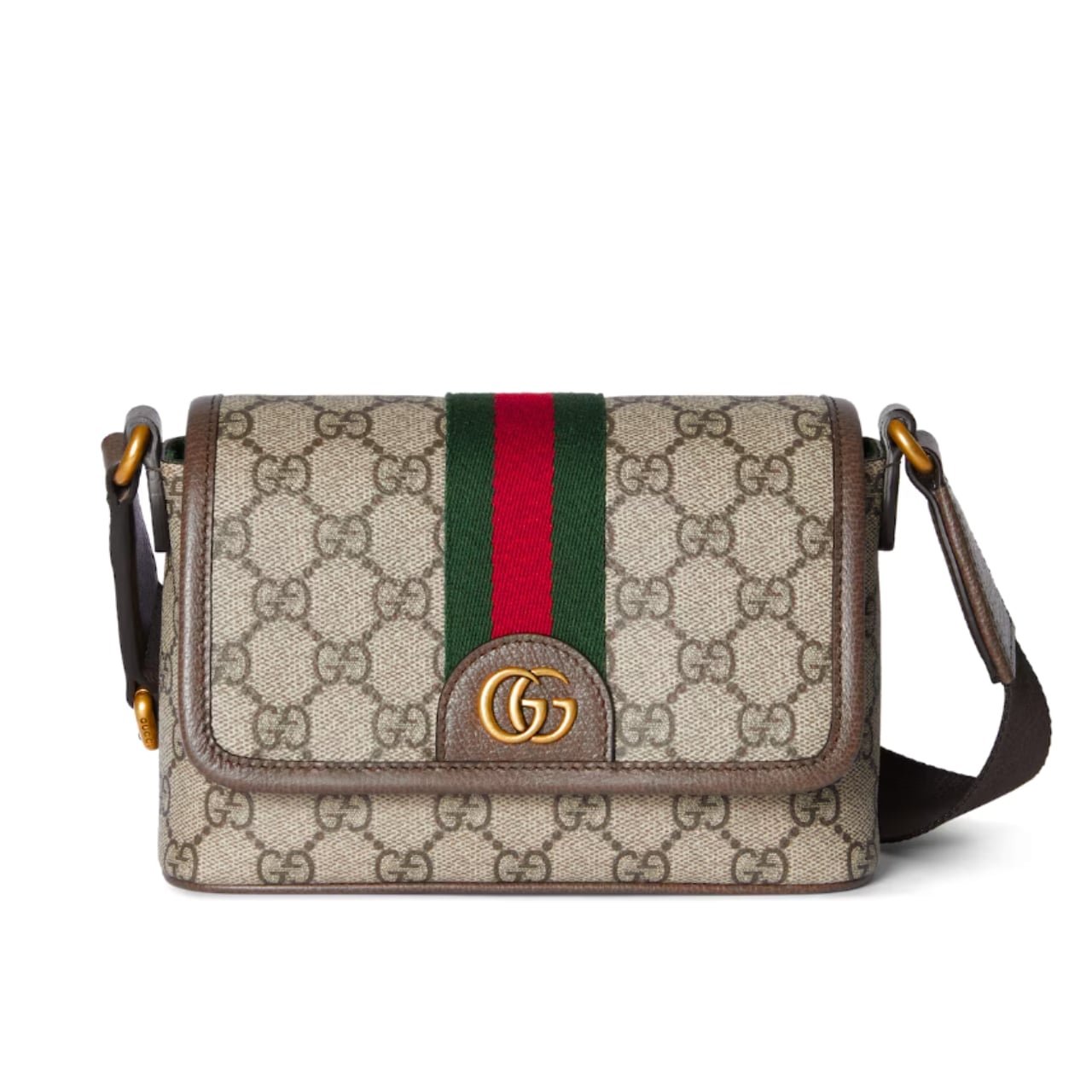 Gvc*1 Ophidia Mini Bag Beige And Dark Brown 18Cm ‎838599 Faeof 9745