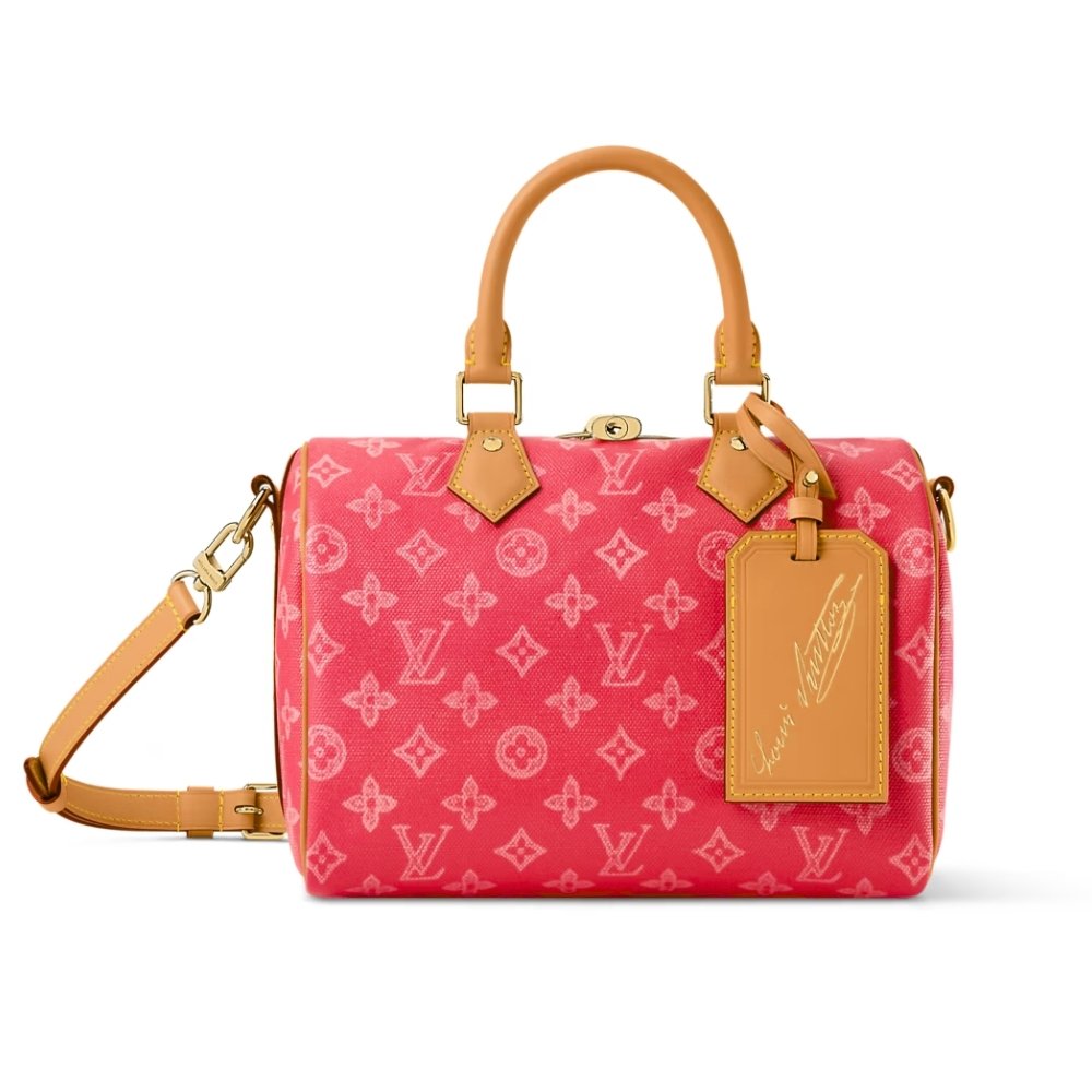 L0vis Vvtt0n Speedy Bandouliére 25 Monogram Origine Rose Ribbon Pink 25Cm M27528
