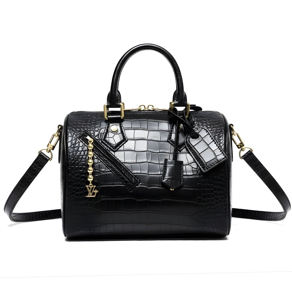 L0vis Vvtt0n Speedy Satchel Bag Black 25Cm