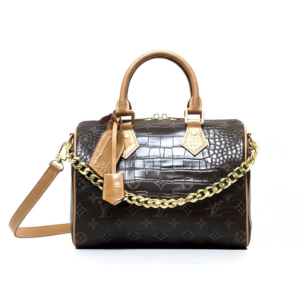 L0vis Vvtt0n Speedy Satchel Bag Monogram Brown 25Cm