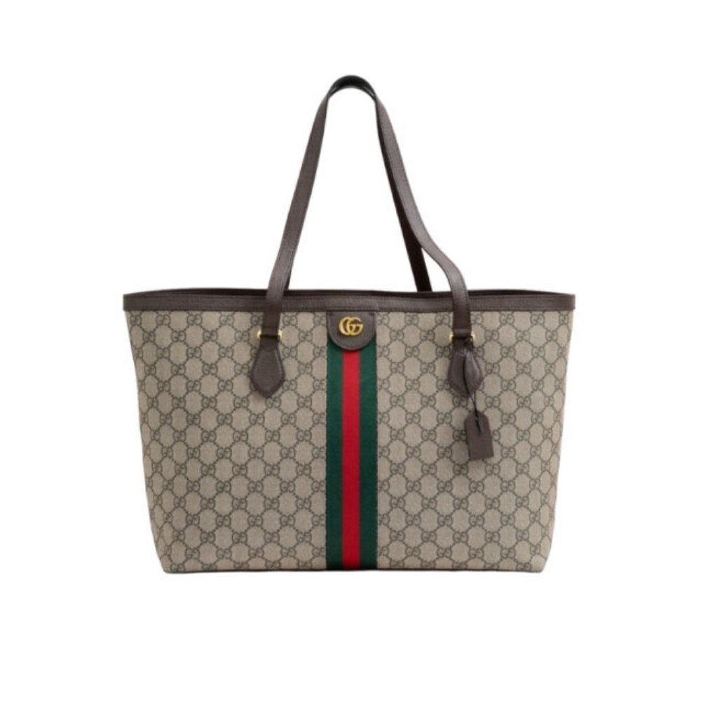 Gvc*1 Ophidia Medium Tote Beige And Dark Brown 36Cm 631685 96IWB 8745