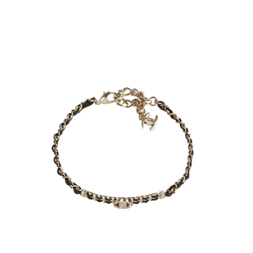 Ch**el Chain Cc Champagne Choker Necklace Ab6890 B06537 Nf006