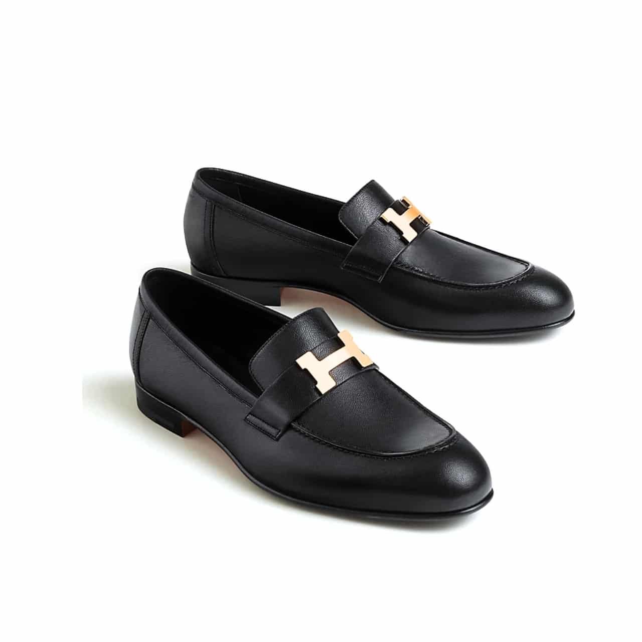 H**me5 Paris Loafer Black With Gold Metal H242900Za03430