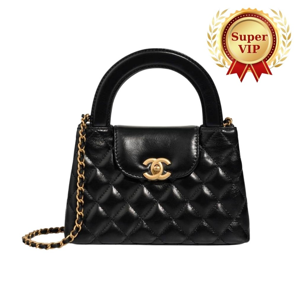 [S*per Vip 1:1] Ch**el Kelly Bag Black 19cm AS4416 B14296 94305