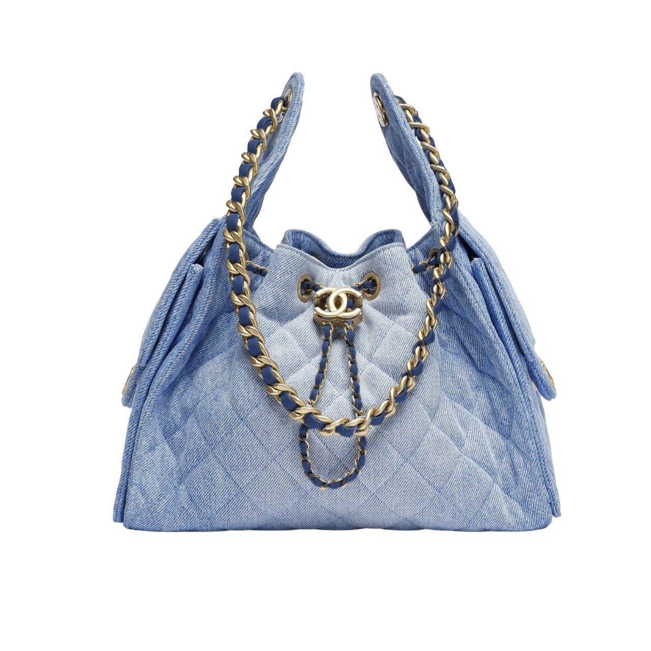 Ch**el 25 Small Handbag Washed Denim Blue 26Cm As5293 B20603 U0475