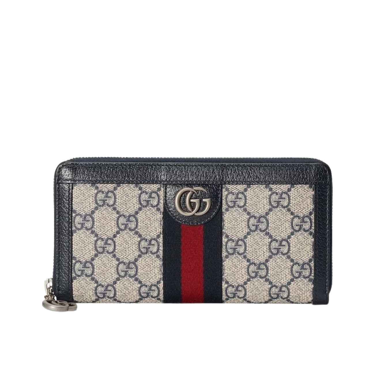 Gvc*1 Ophidia Zip Around Wallet In Beige And Blue Svp*me 19Cm 523154 96Iwn 4076