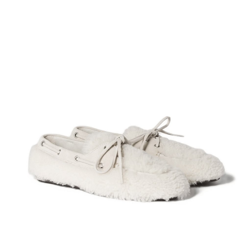M1um1u Shearing Loafers Natural 5D525E 173 F0018 F 005