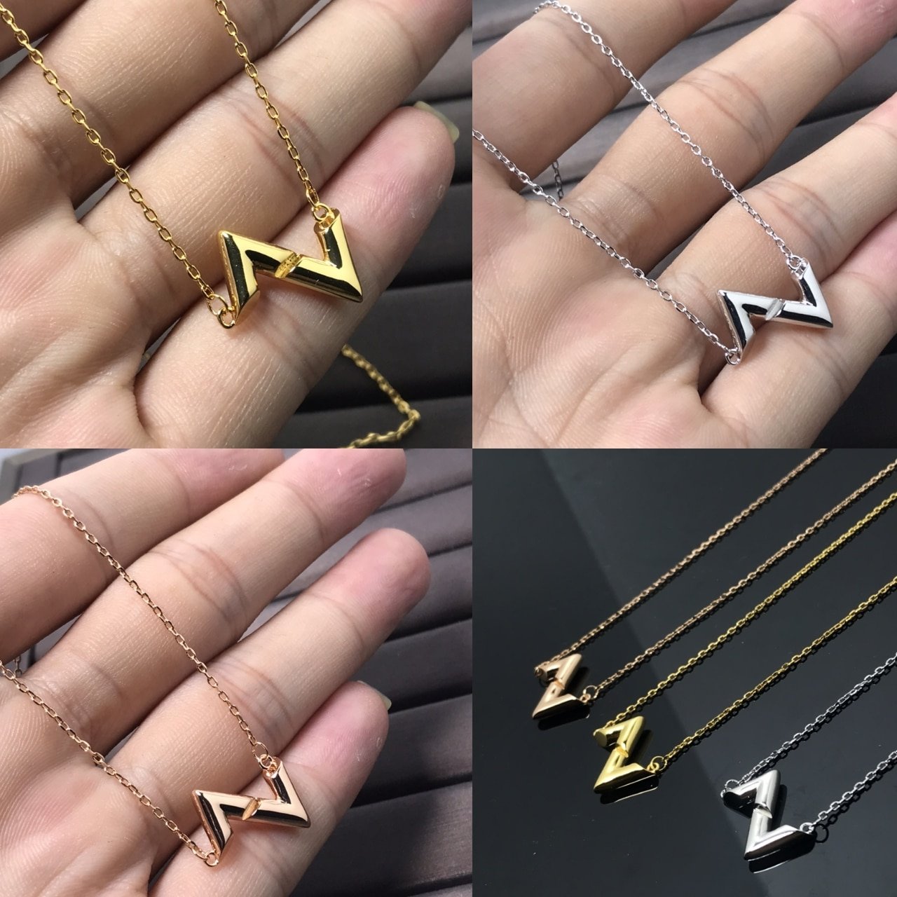 L0vis Vvtt0n Volt Upside Down Pendant Yellow Gold Necklace Q93868