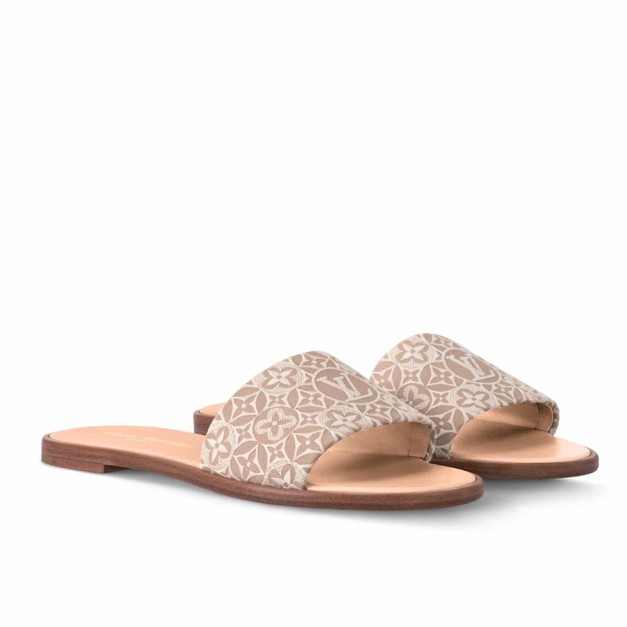 L0vis Vvtt0n Lily Flat Mule Beige 1Ahm99