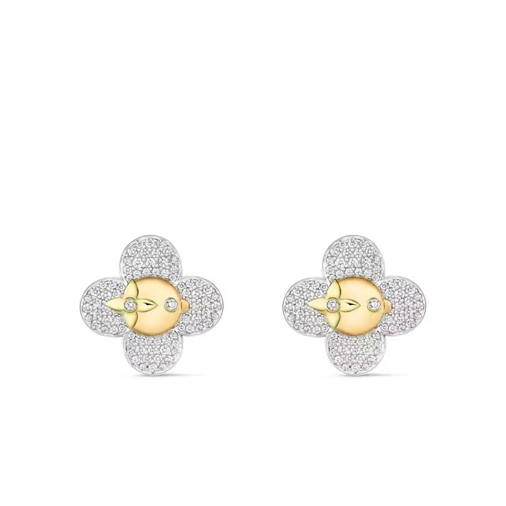 L0vis Vvtt0n Vivienne Earrings White And Yellow Gold Q16742