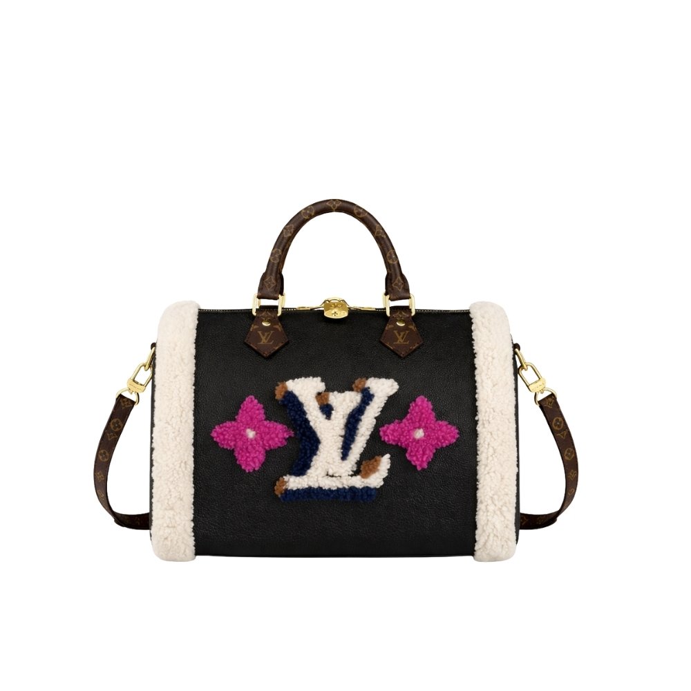 L0vis Vvtt0n Speedy Bandouliere 30 Monogram Teddy Black 30Cm M56966