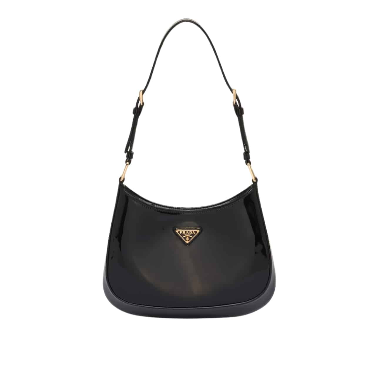 Pra*a Cleo Patent Leather Bag Black 27Cm 1Bc169 069 F03Kj V Hoo