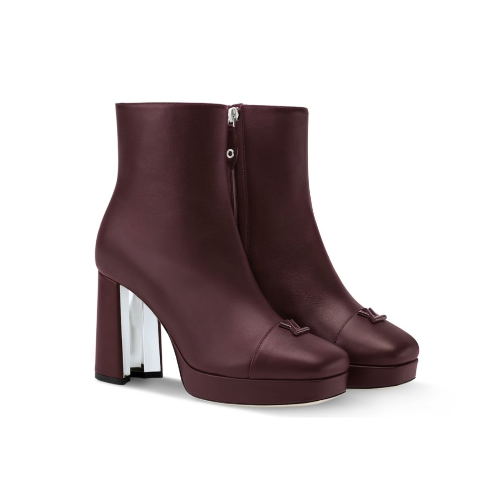 L0vis Vvtt0n Swing Platform Ankle Boot Bordeaux Red 1Aifo7