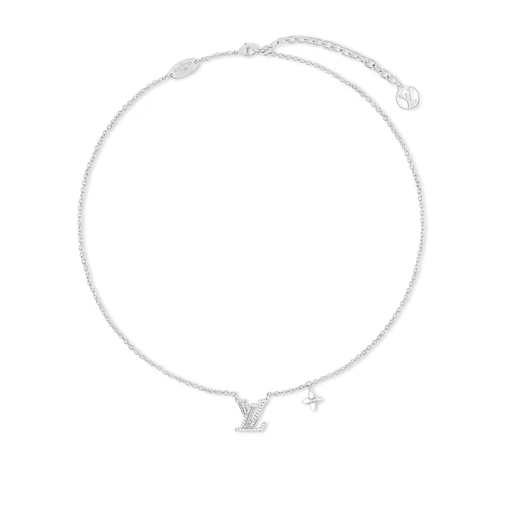 L0vis Vvtt0n Lv Iconic Enamel Necklace Silver M02751