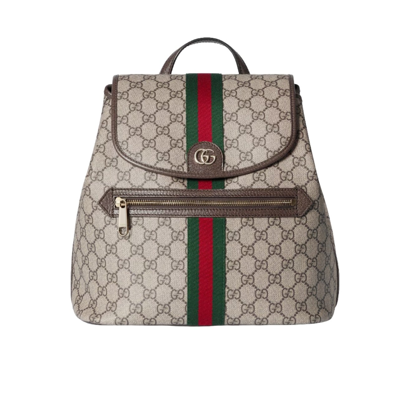 Gvc*1 Ophidia Medium Backpack Beige And Dark Brown 30Cm 836855 Fae0J 9867