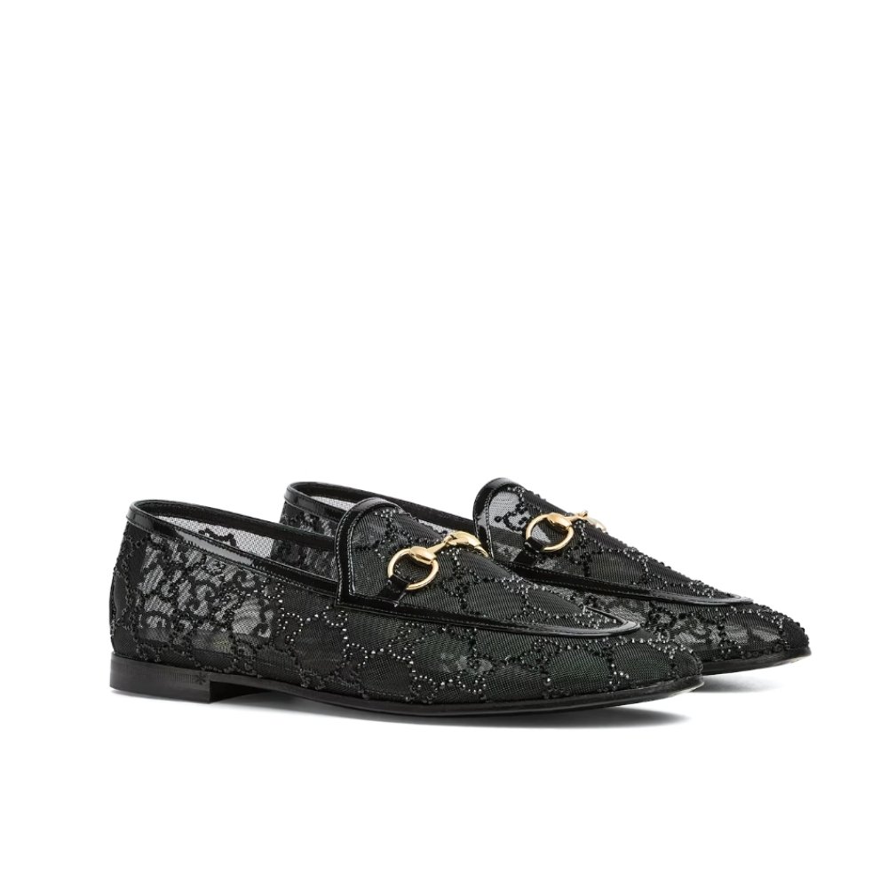 Gvc*1 Women Gg Crystal Jordaan Loafer Black 835483 Faeq0 1046