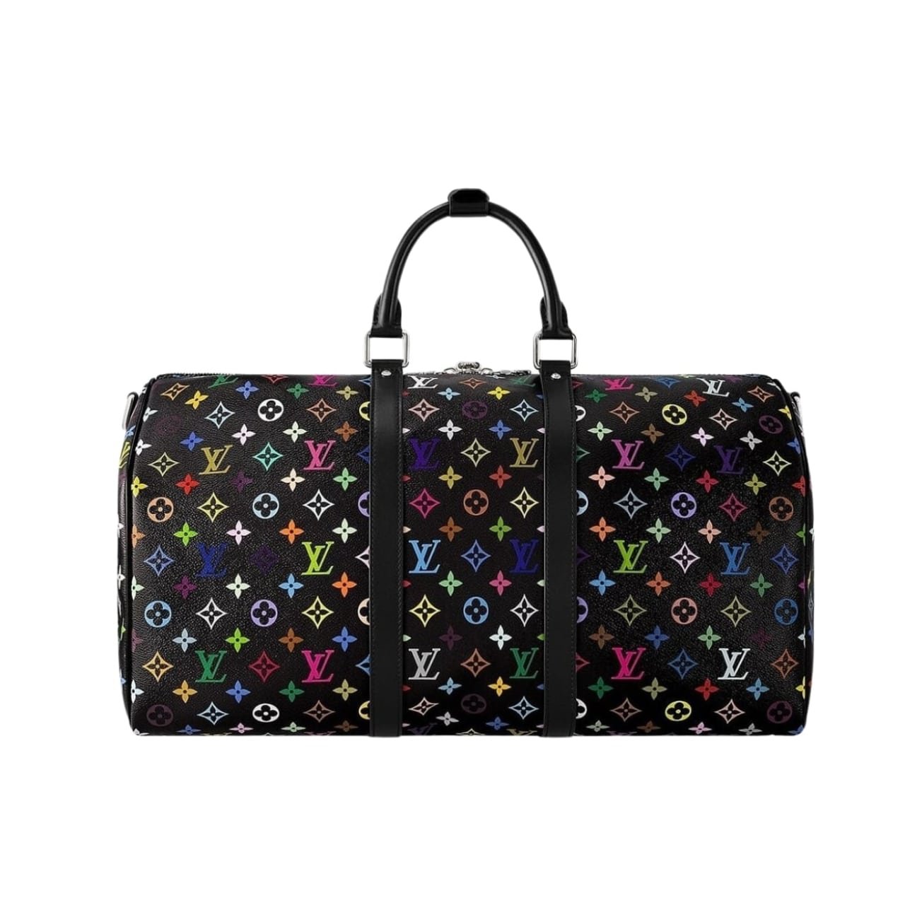 L0vis Vvtt0n X Takashi Murakami Keepall Bandoulière 50 Multicolored Black 50Cm M13745