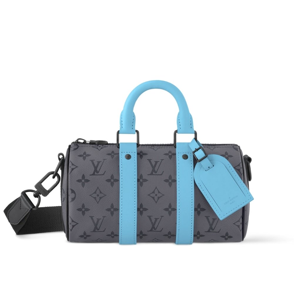 L0vis Vvtt0n Keepall Bandoulière 25 Monogram Eclipse Reverse Turquoise 25Cm M11645
