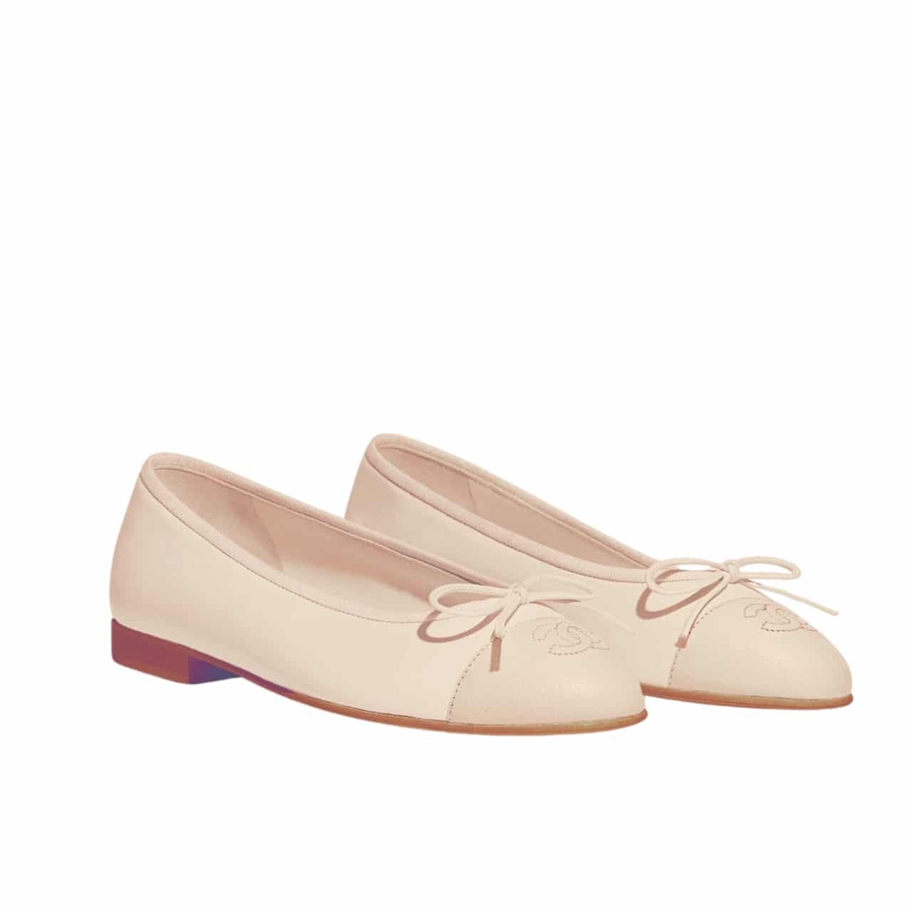 Ch**el Ballet Flats Ivory