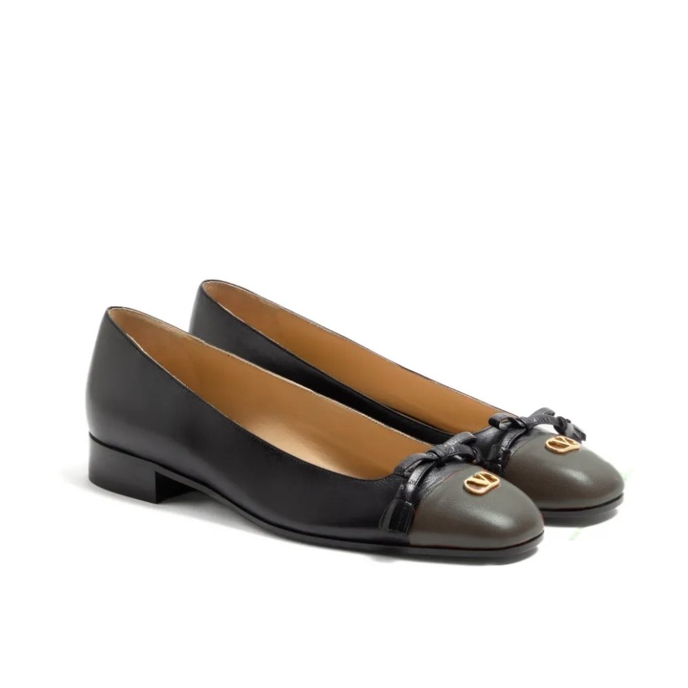 Va1e*ntin0 Valet Du Roi Ballerina In Kidskin In Black 6Y0S0L03Vmh Bxv