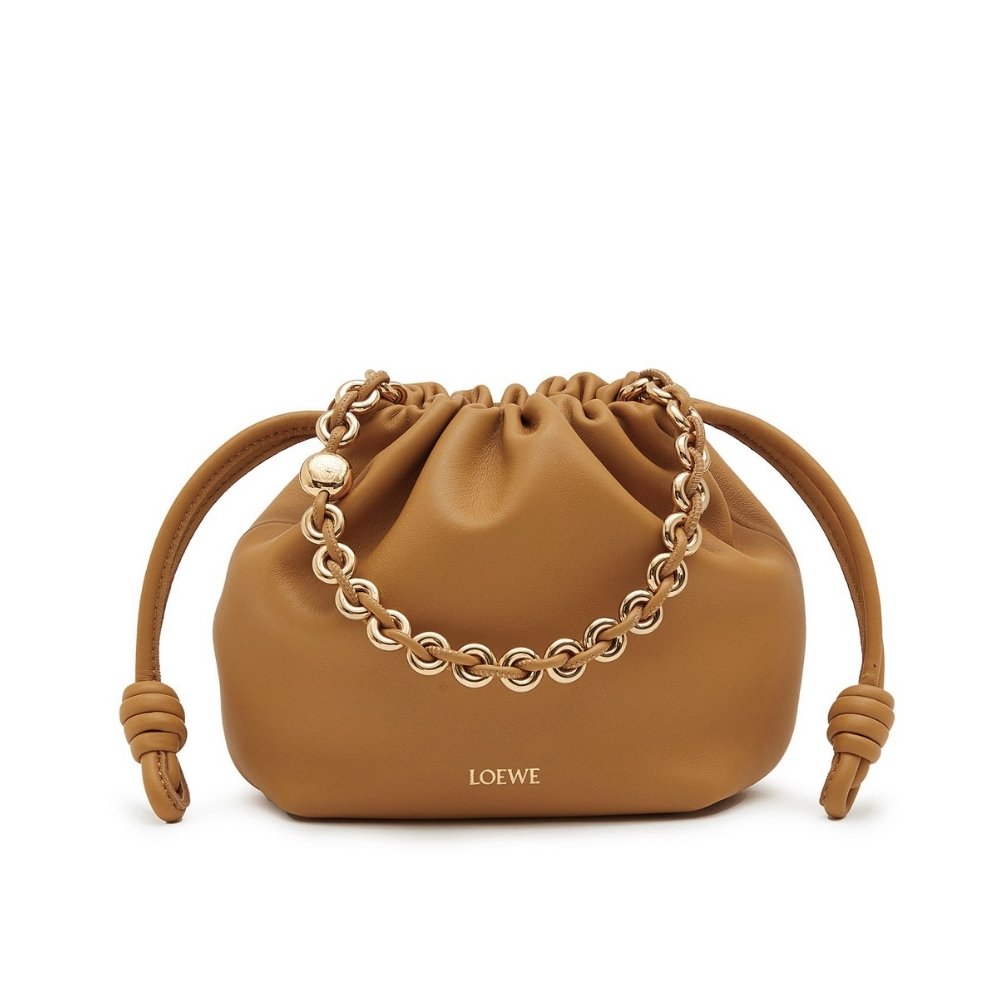 L0ew* Mini Flamenco Purse In Mellow Nappa Brown 16Cm A914Cbpx03 6715