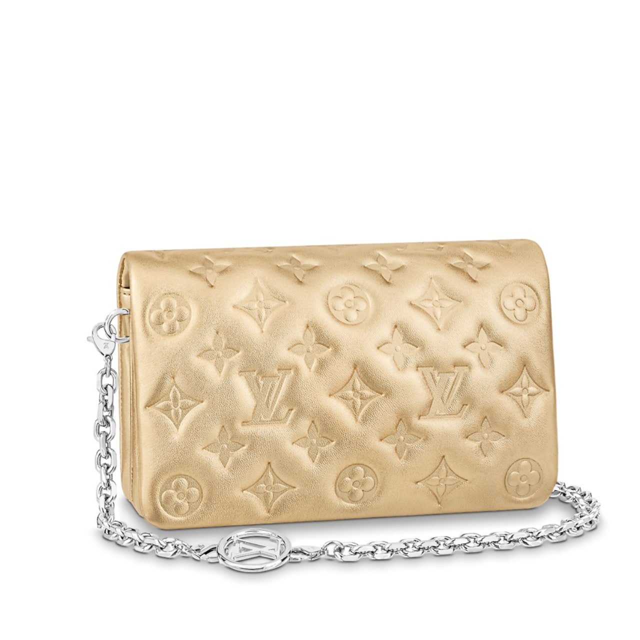 L0vis Vvtt0n Pochette Coussin Monogram Gold 20Cm M80999