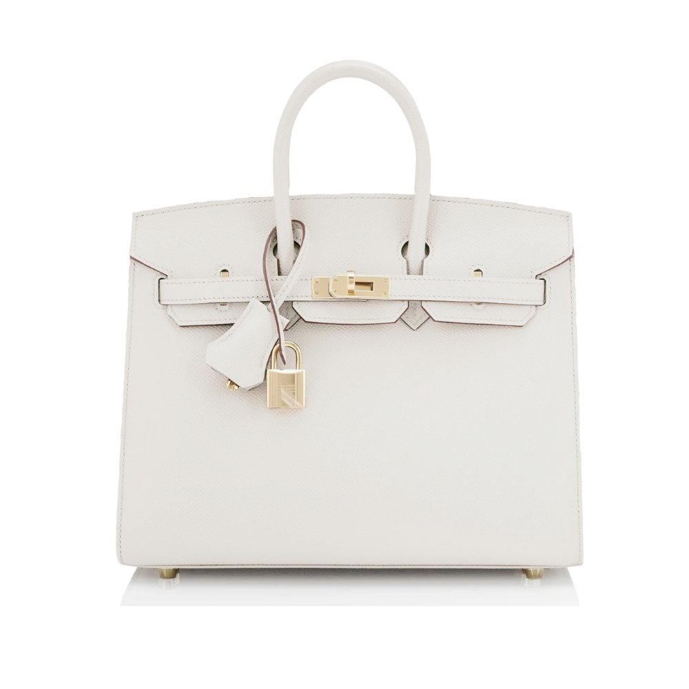H**me5 Birkin 25 Gold Hardware Epsom White 25Cm