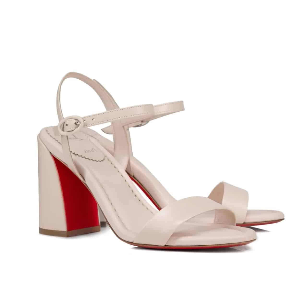 Chr1st1an Louboutin Miss Jane 85 Sandal Beige 1240672F608