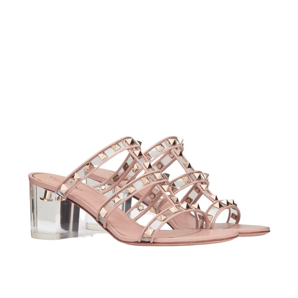 Va1e*ntin0 Garavani Rockstud Slider Sandal In Beige 2W0S0C47Ngu V6L