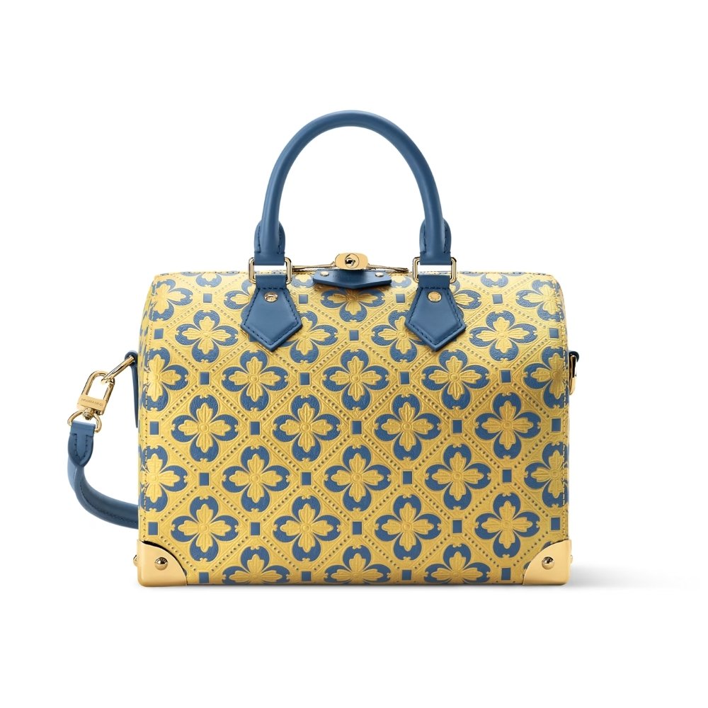 L0vis Vvtt0n Speedy Trunk 25 Blue And Gold 27Cm M27411