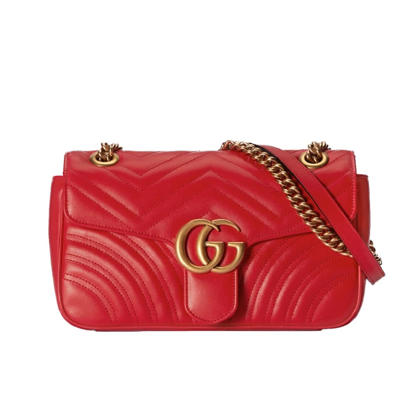 Gvc*1 Gg Marmont Medium Shoulder Bag Red 26Cm 443496 Aabzc 6832