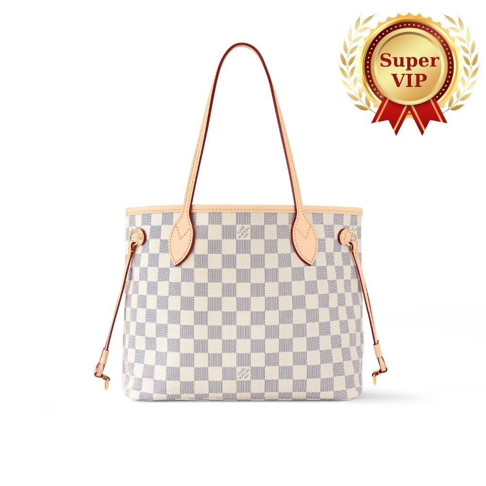 [S*per Vip 1:1] L0vis Vvtt0n Neverfull PM Damier Azur Pink 29Cm