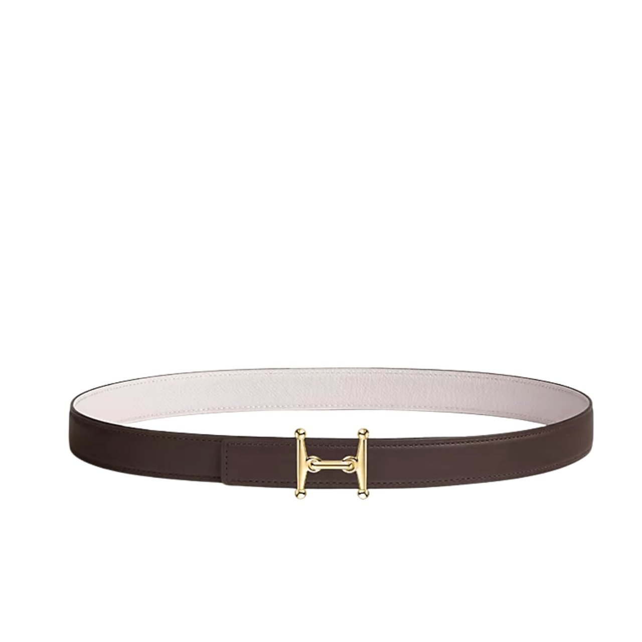 H**me5 Mors H Belt Buckle And Reversible Leather Strap Gold Black 24Mm H077922Cc06