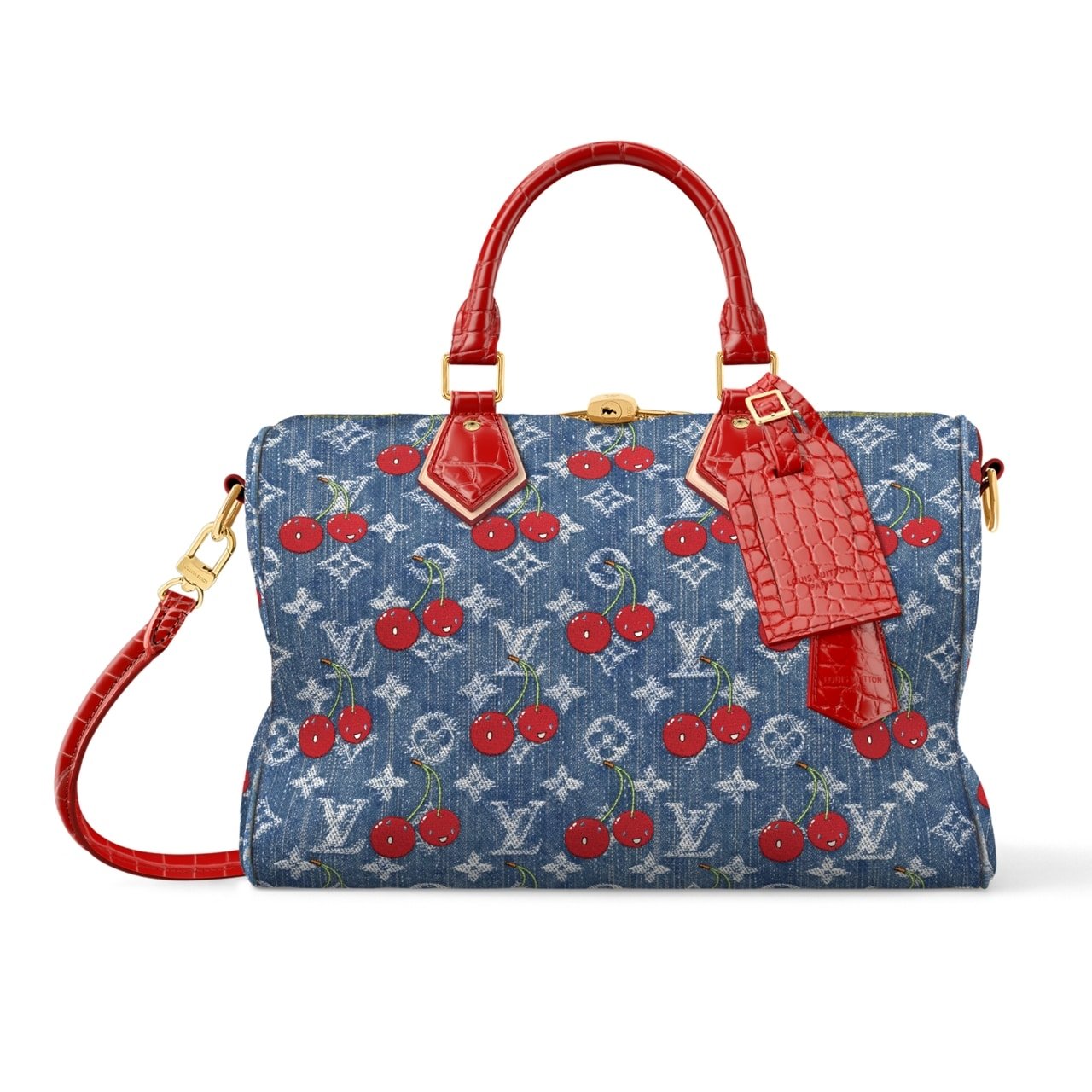 L0vis Vvtt0n X Takashi Murakami Bolsa Speedy Soft 30 Monogram Denim Blue 30Cm N87627