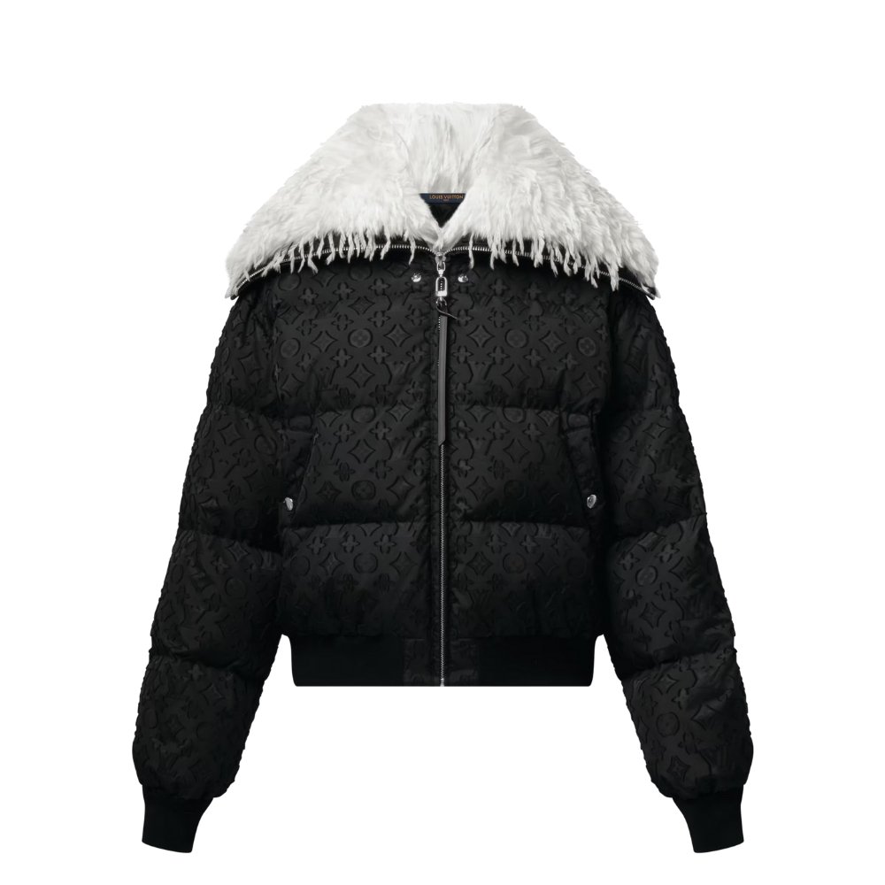 L0vis Vvtt0n Feather Collar Puffer Jacket Black 1Aiphc