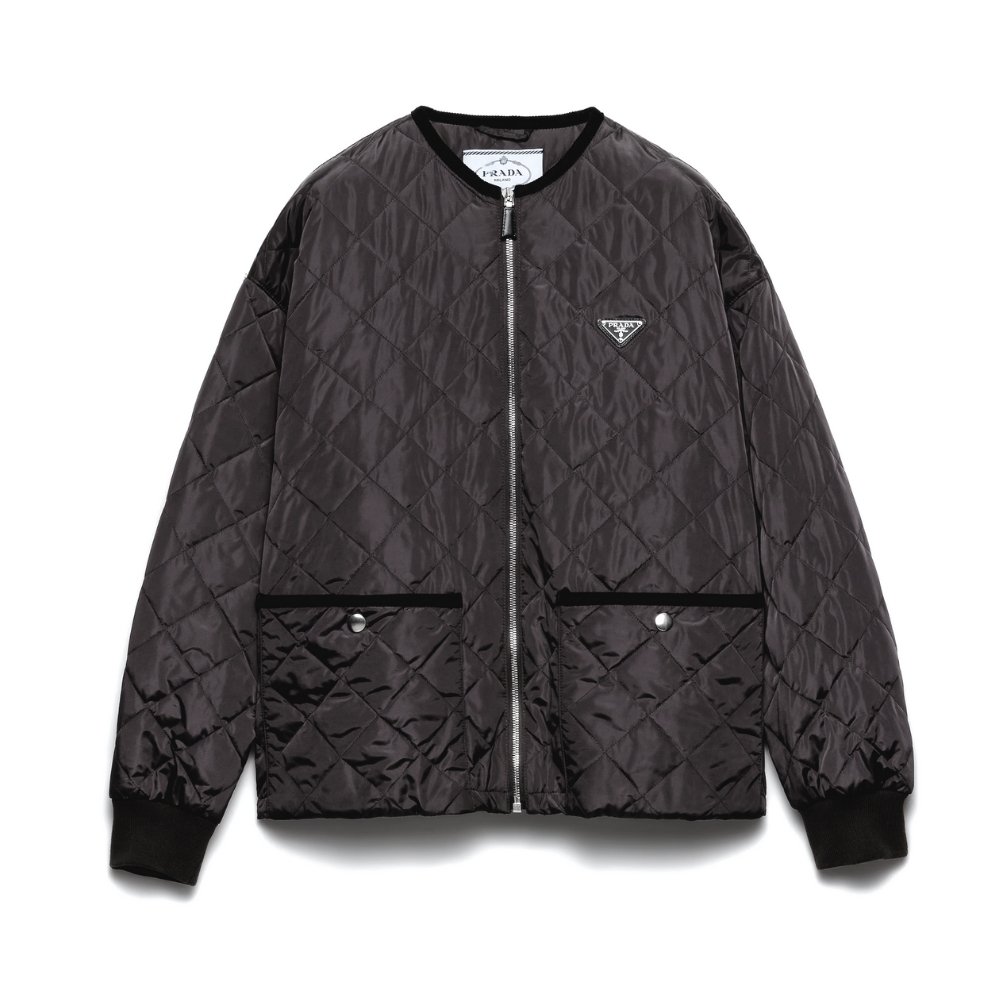 Pra*a Quilted Light Re Nylon Jacket Dark Brown 292167 1Wq9 F0003 S Ooo