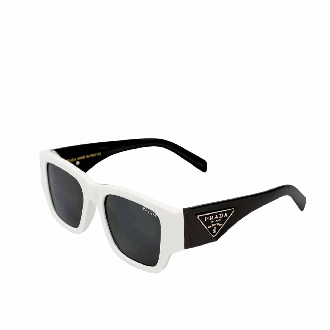 Pra*a Rectangle Sunglasses Black And White