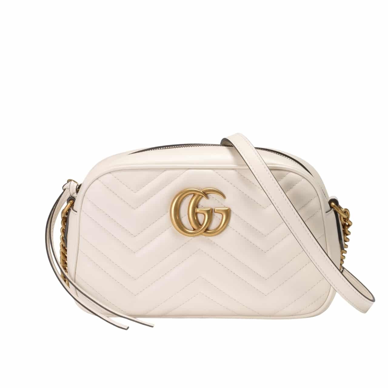 Gvc*1 Gg Marmont Small Camera Bag White 24Cm 447632 Dtd1T 9022