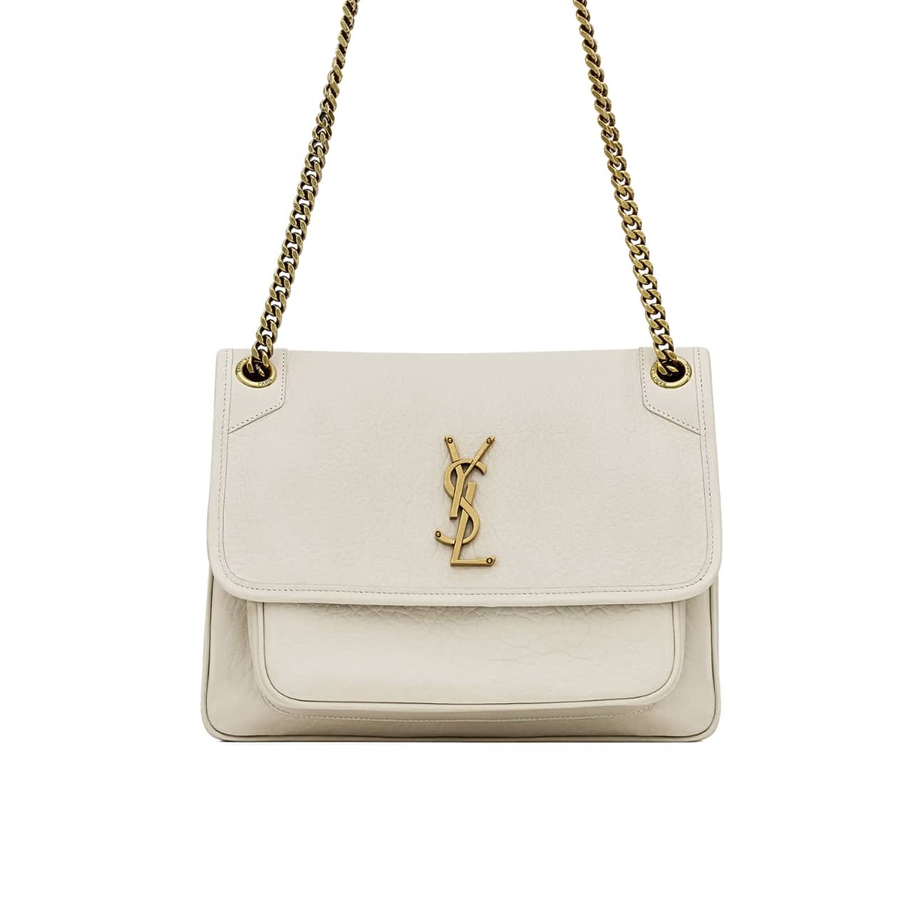 Sa1nt Lau*nt Niki Vintage Medium In Grained White 28Cm 633178Aacyt9207