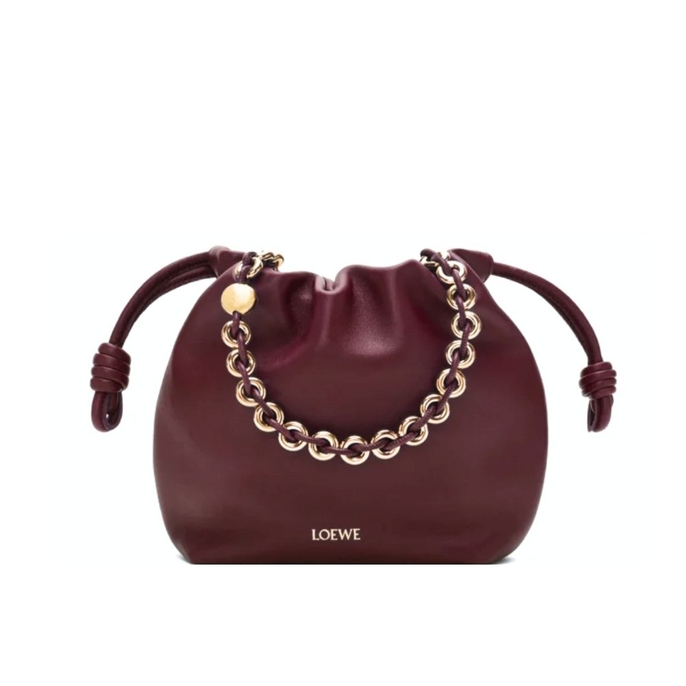 L0ew* Mini Flamenco Purse In Mellow Nappa Dark Burgundy 23Cm A914Cbpx03 7240