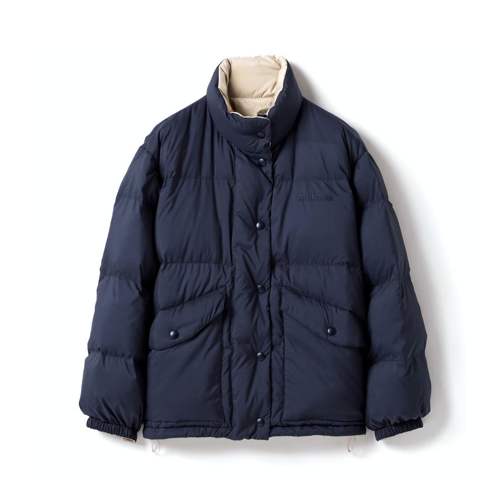 M1um1u Reversible Technical Ponge Down Jacket Blue Ml1320 17Op F0Oqu S Ooo