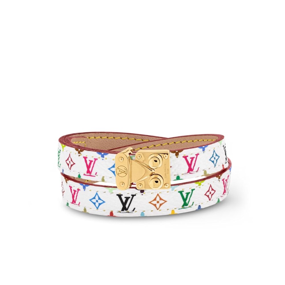 L0vis Vvtt0n X Murakami Lv Signature Bracelet White M8966E