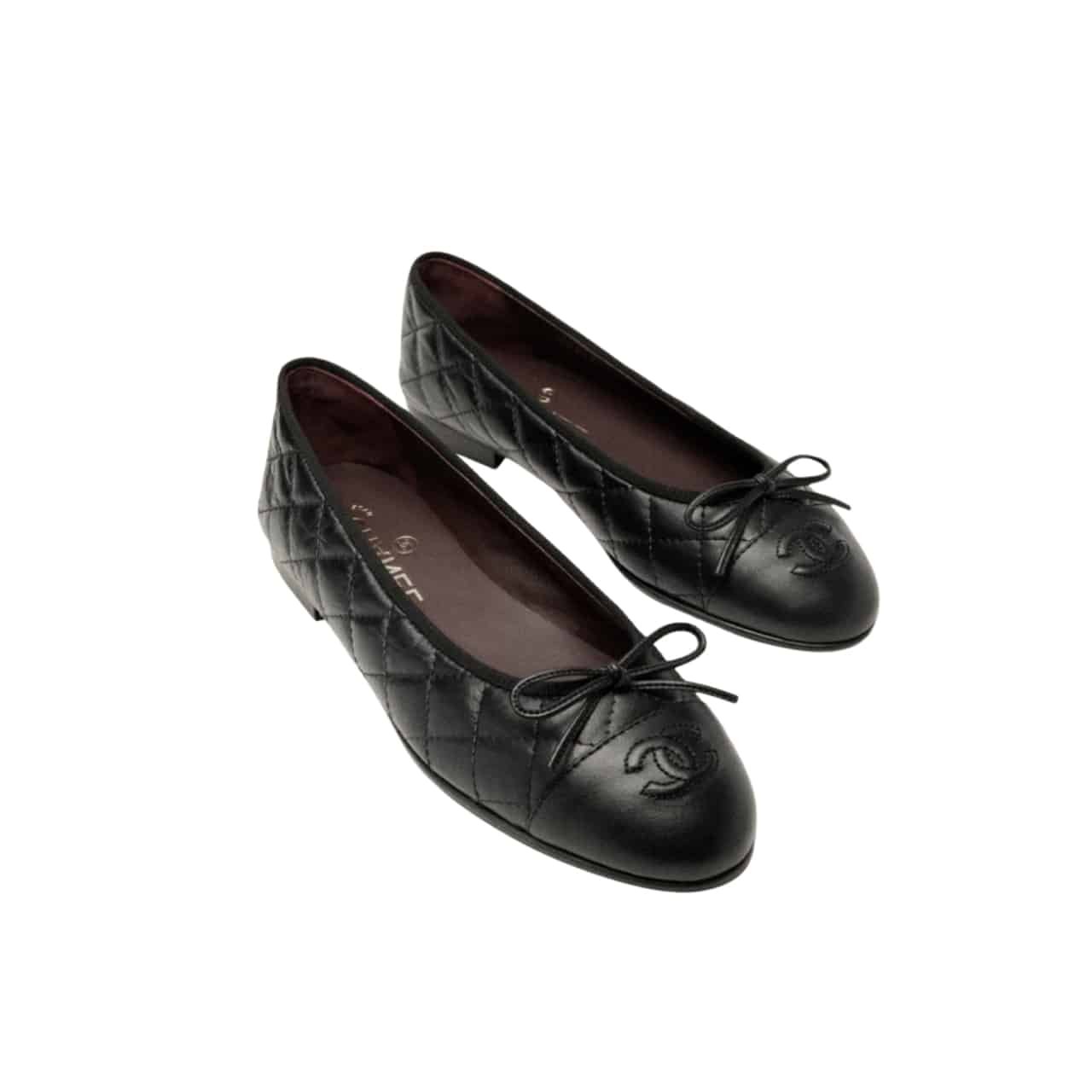 Ch**el Ballerina Black Leather G26250 X01725 94305